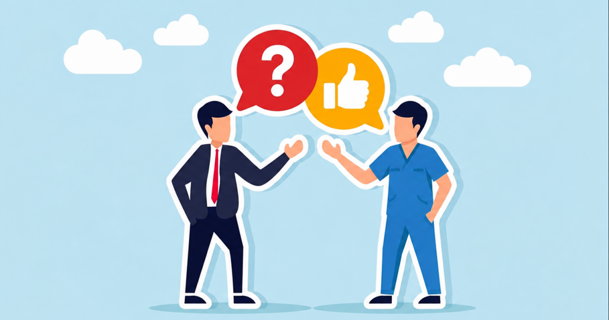 conversation with ophthalmologist
